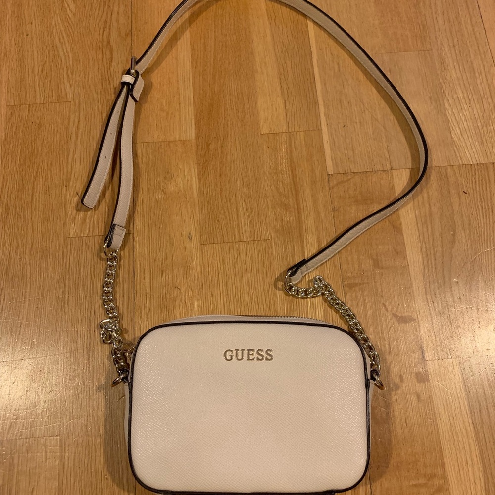 GUESS Ivory Crossbody Bag with Adjustable Strap